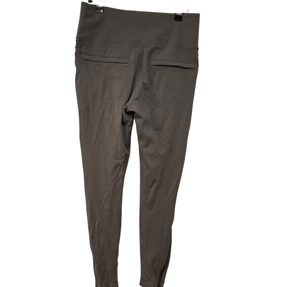 ATHLETA Delancey Moto Tight Legging Pants Women's M Taupe Brown Zipper Ankle - Picture 5 of 8